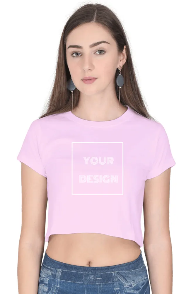 Customized Crop Top T Shirt for Girls C100