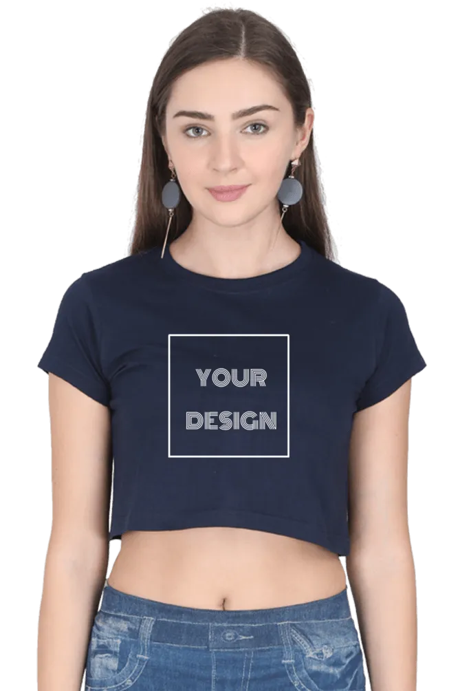 Customized Crop Top T Shirt for Girls C100