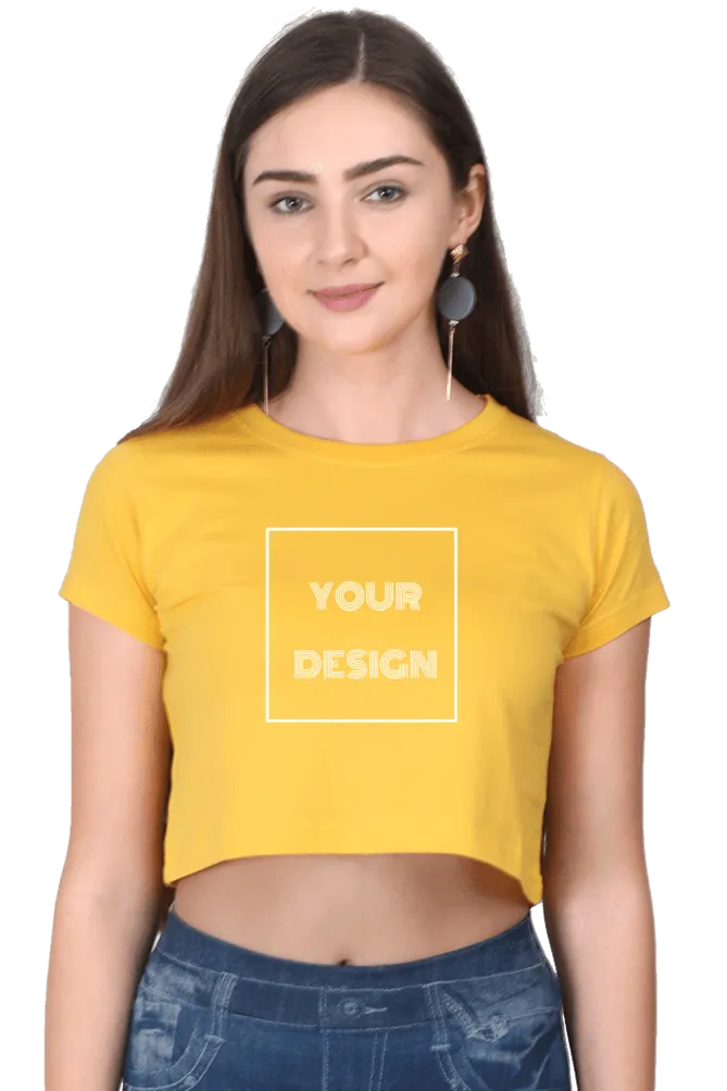 Customized Crop Top T Shirt for Girls C100