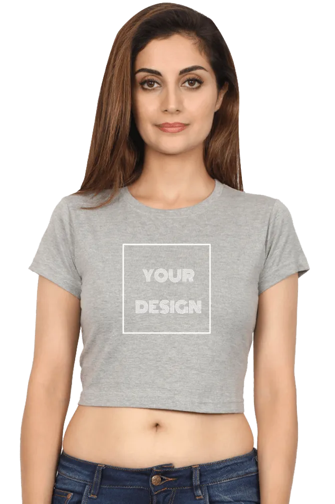 Customized Crop Top T Shirt for Girls C100