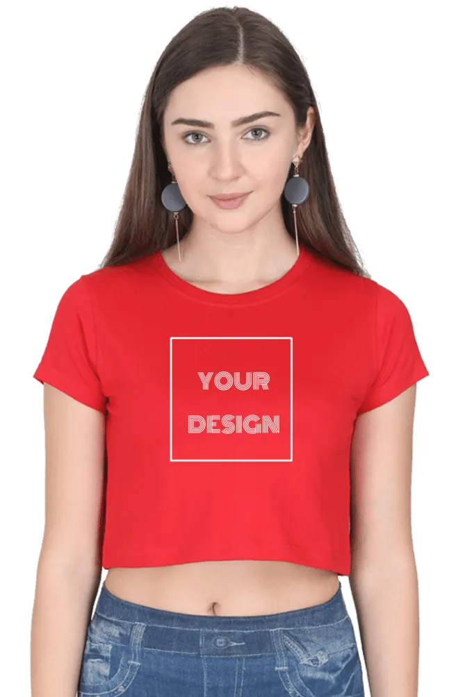 Customized Crop Top T Shirt for Girls C100