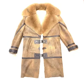 Daniels Leather Whiskey Fox 3/4 Shearling Jacket