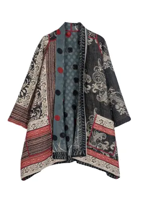 DOT & PAISLEY KANTHA A-LINE JKT - dp4003-nvy -