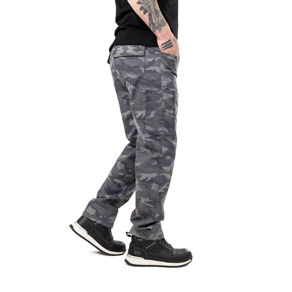 DuraDrive Ash Grey/Camouflage CONCRETE Ripstop Cargo Work Pant