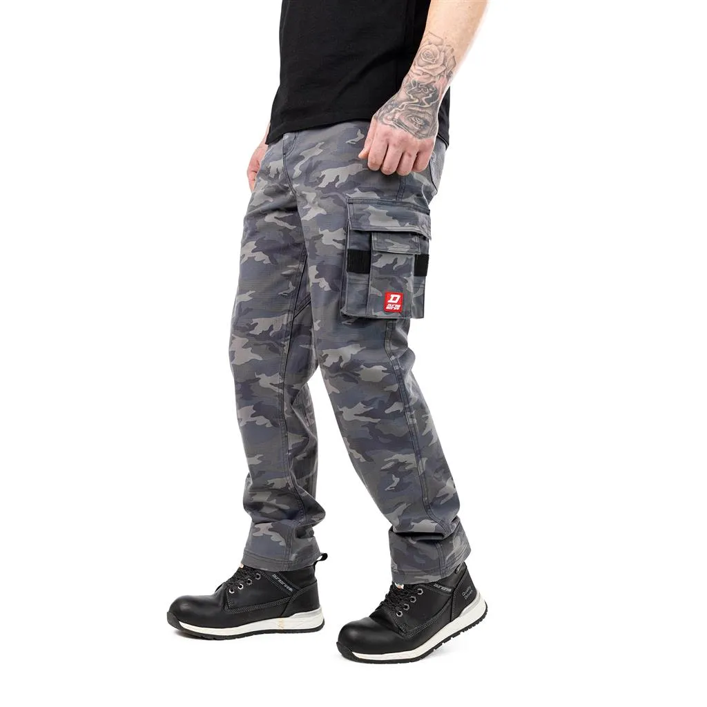 DuraDrive Ash Grey/Camouflage CONCRETE Ripstop Cargo Work Pant