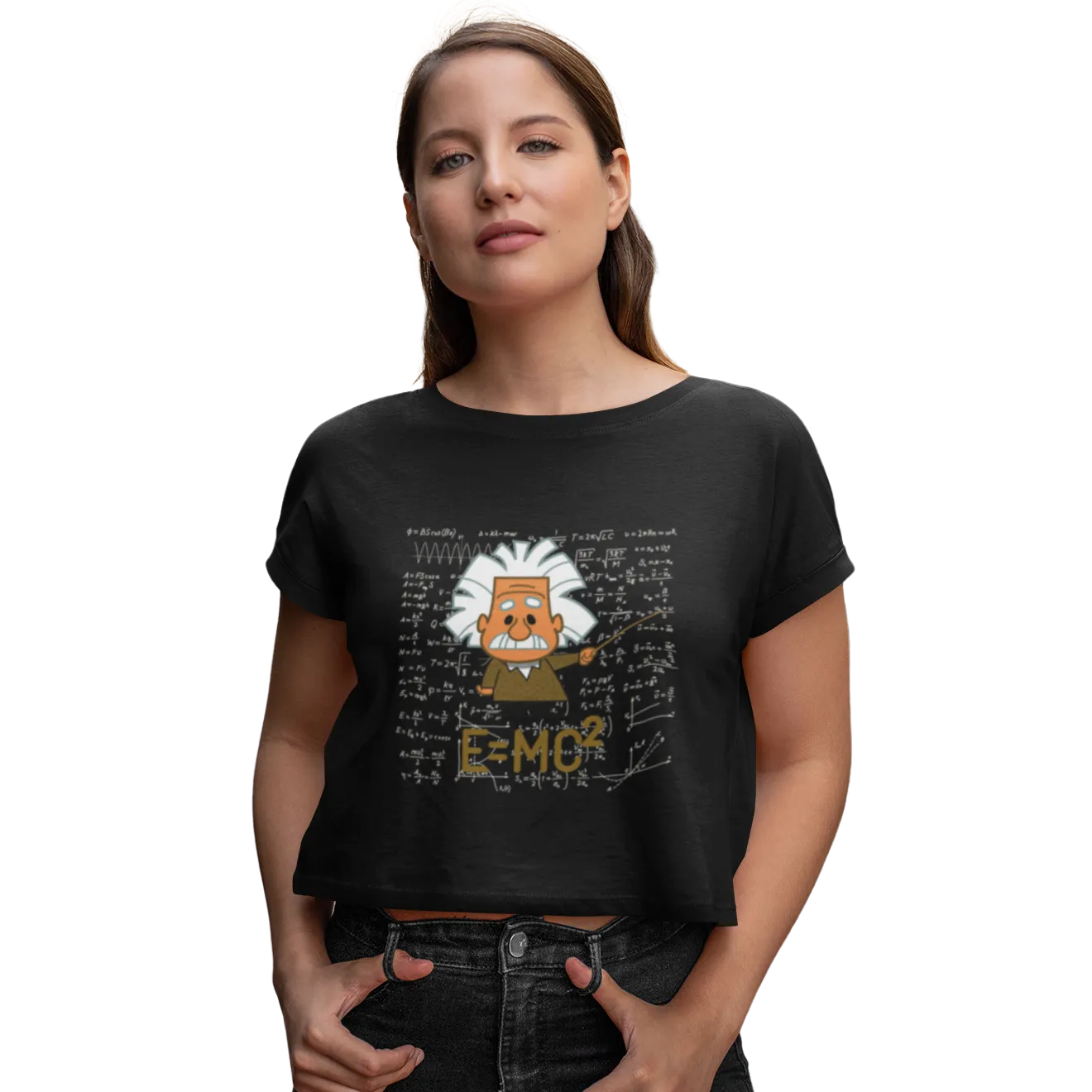 Einstein Scientist Crop Top T Shirt C11