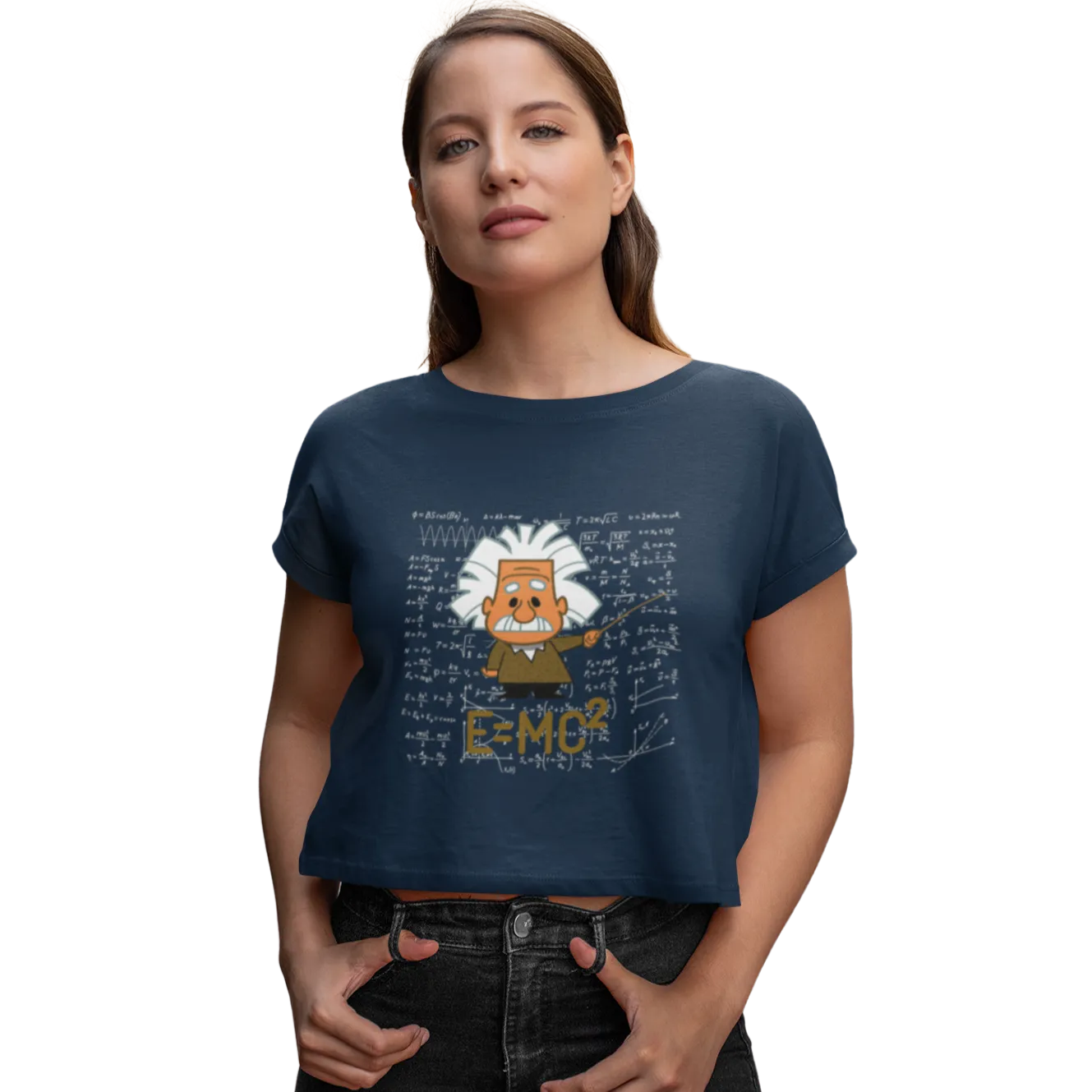 Einstein Scientist Crop Top T Shirt C11