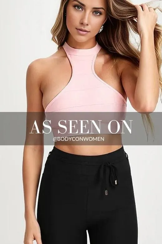 Elli Bandage Crop Top - Dusty Pink