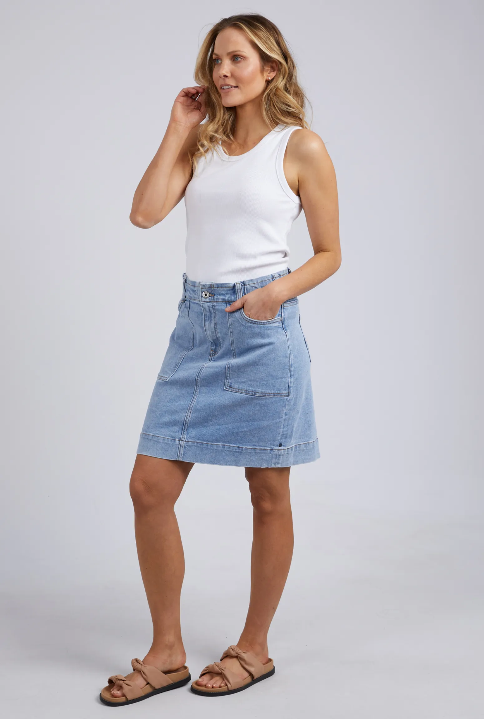 Elm Atlas Denim Skirt