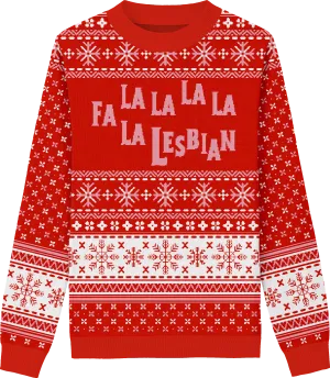 Fa La La Lesbian Classic Fit Knit Crewneck