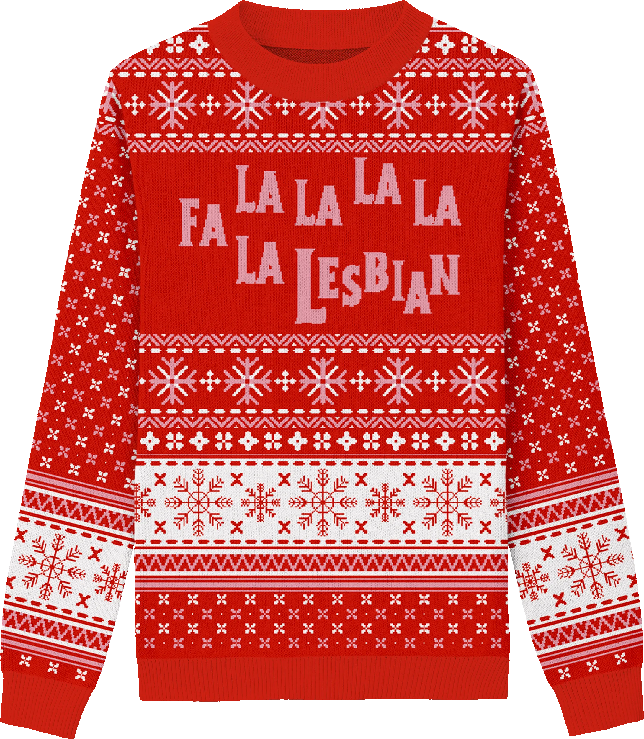 Fa La La Lesbian Classic Fit Knit Crewneck