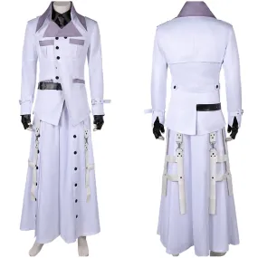 Final Fantasy VII Rufus Shinra White Outfit Party Carnival Halloween Cosplay Costume