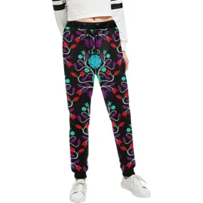 Floral Beadwork Four Clans Winter Women's Sweatpants