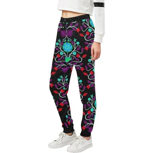 Floral Beadwork Four Clans Winter Women's Sweatpants