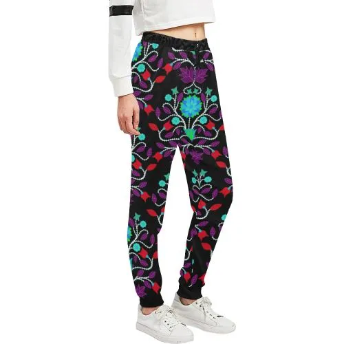 Floral Beadwork Four Clans Winter Women's Sweatpants