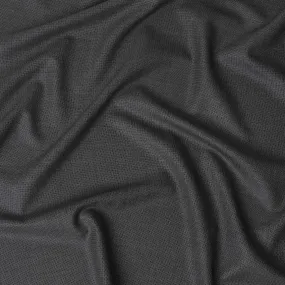 Fossil grey Premium super 130's Australian superfine merino wool suiting fabric with black self design-D11440