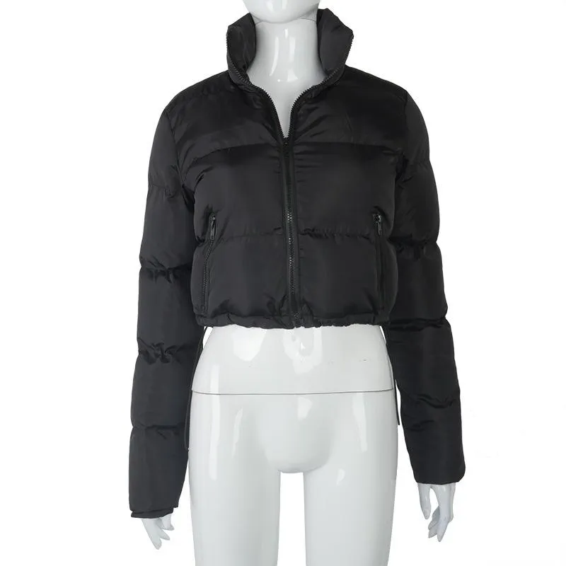 Full Zipper Puffer Short Down Jacket