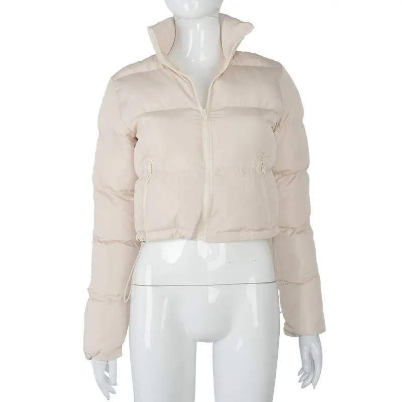 Full Zipper Puffer Short Down Jacket