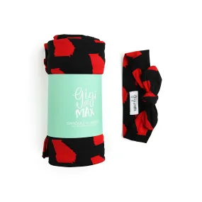 Georgia Black & Red SWADDLE