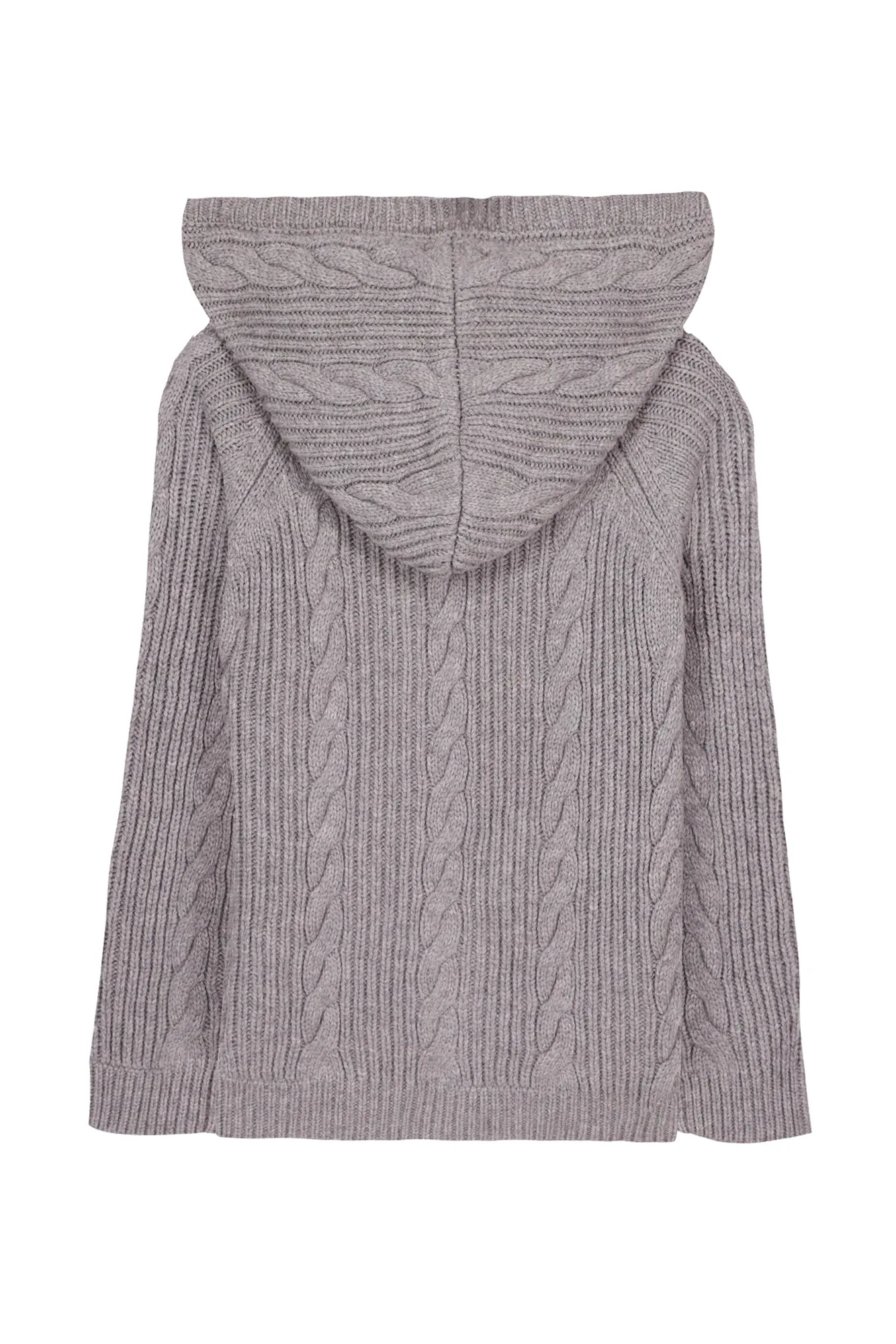 Gilet - Gris chiné maille torsadé