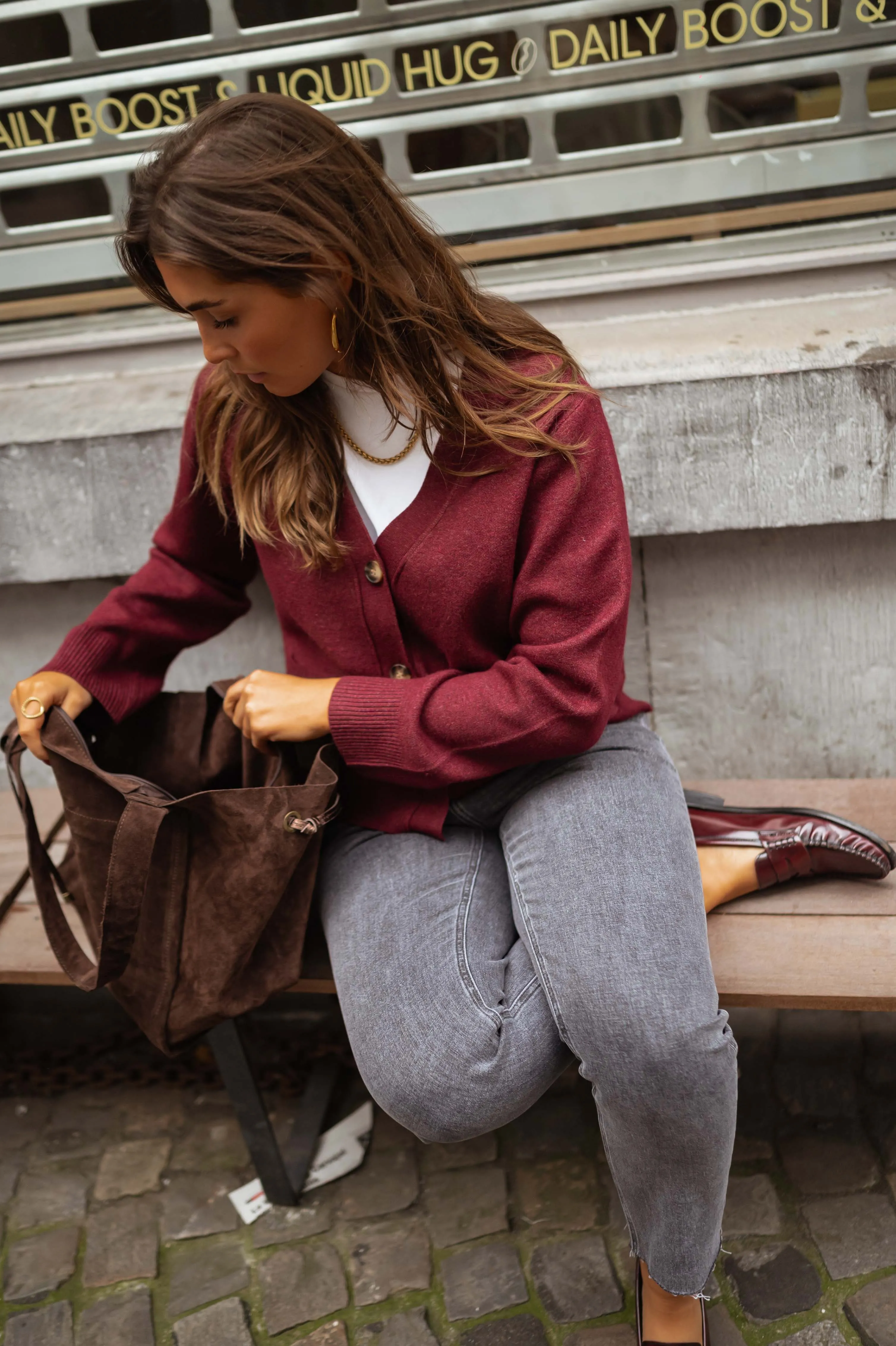 Gilet Rima - bordeaux