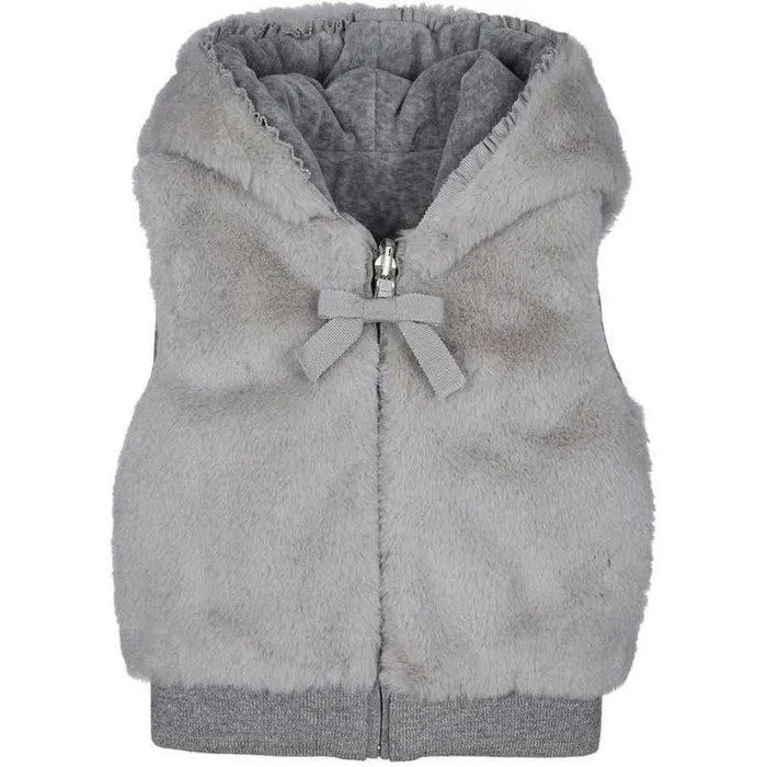 Girls Grey Reversible Gilet