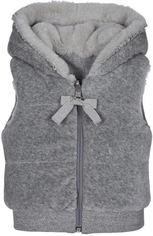 Girls Grey Reversible Gilet