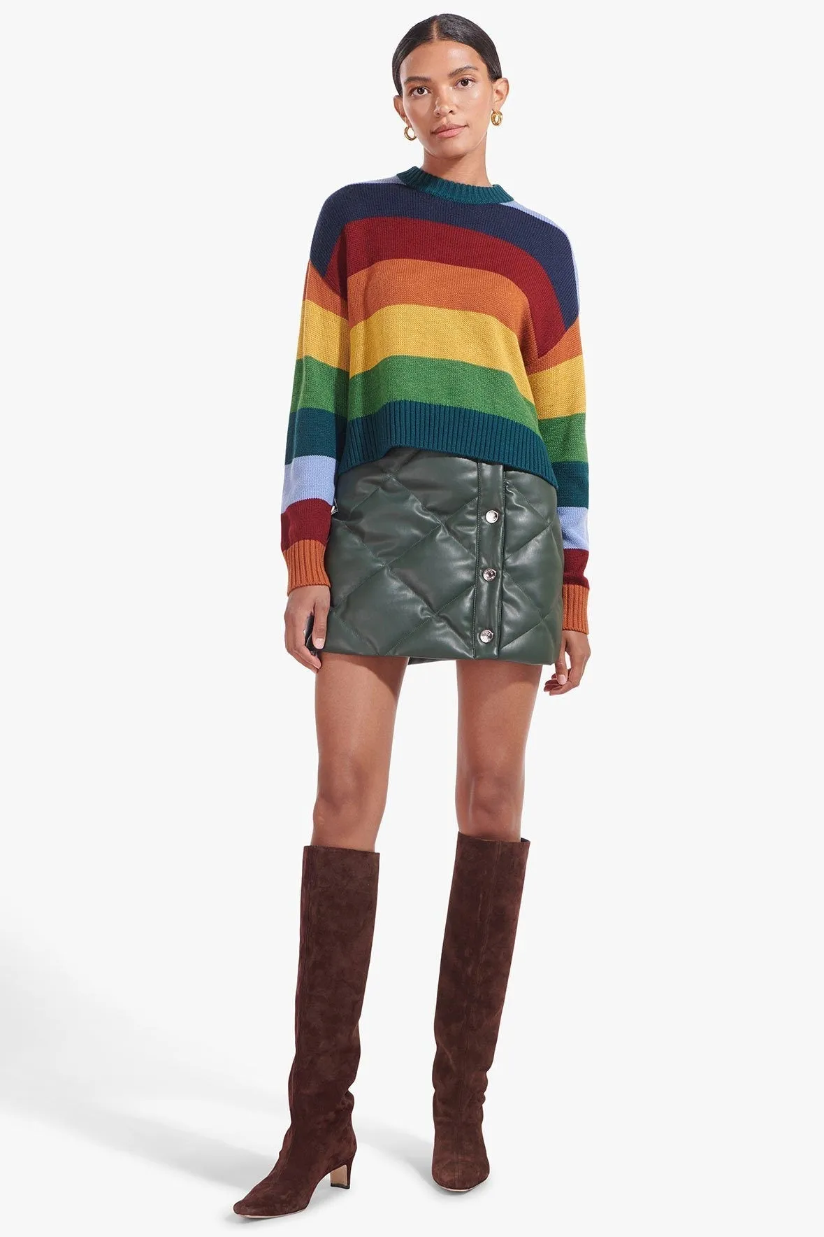 GOLDIE SWEATER | RAINBOW STRIPE