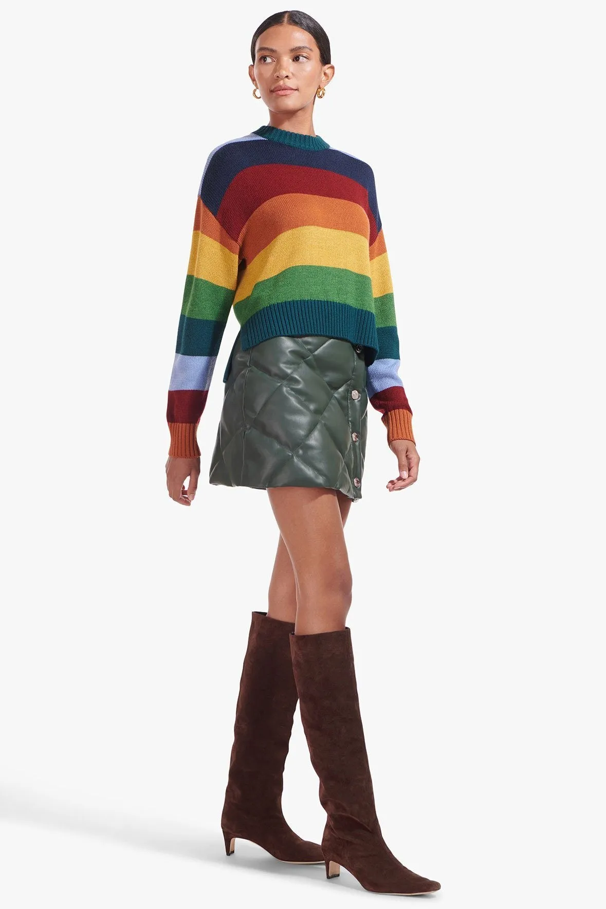 GOLDIE SWEATER | RAINBOW STRIPE