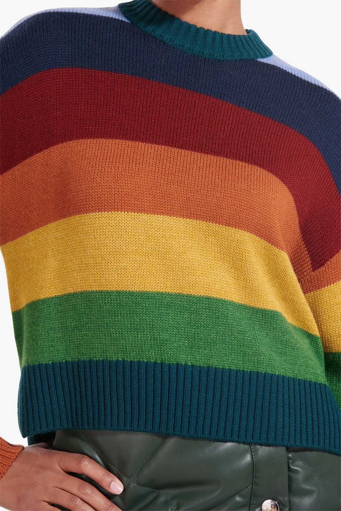 GOLDIE SWEATER | RAINBOW STRIPE