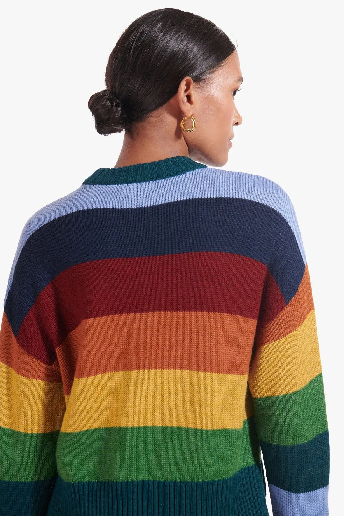 GOLDIE SWEATER | RAINBOW STRIPE