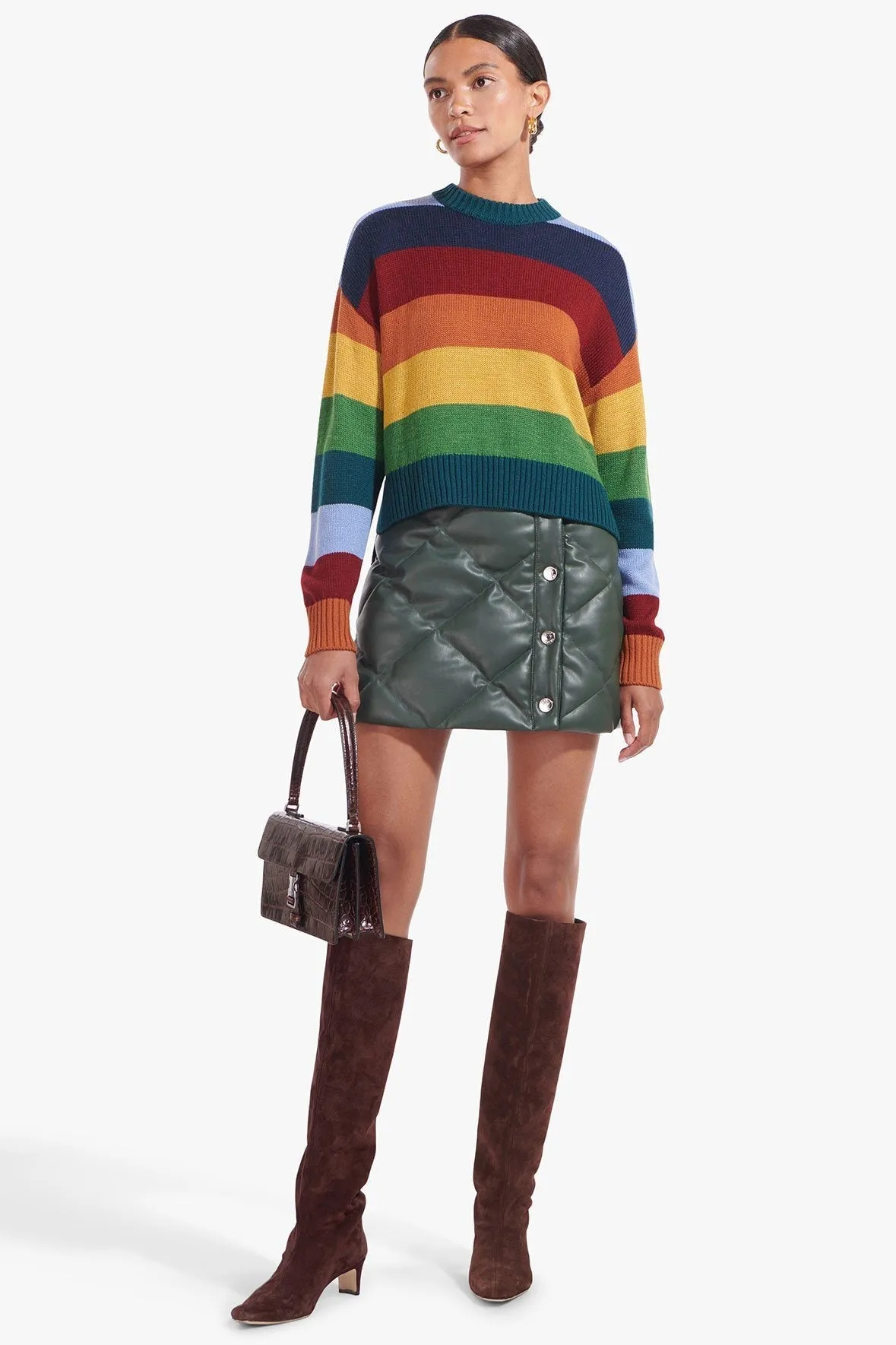 GOLDIE SWEATER | RAINBOW STRIPE