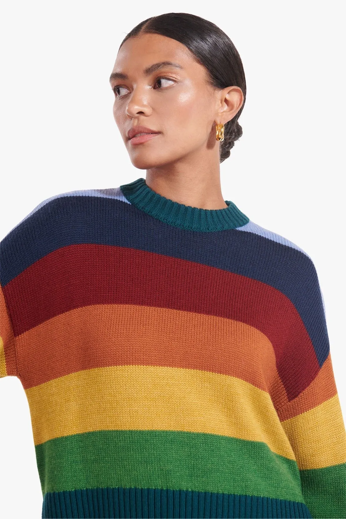 GOLDIE SWEATER | RAINBOW STRIPE