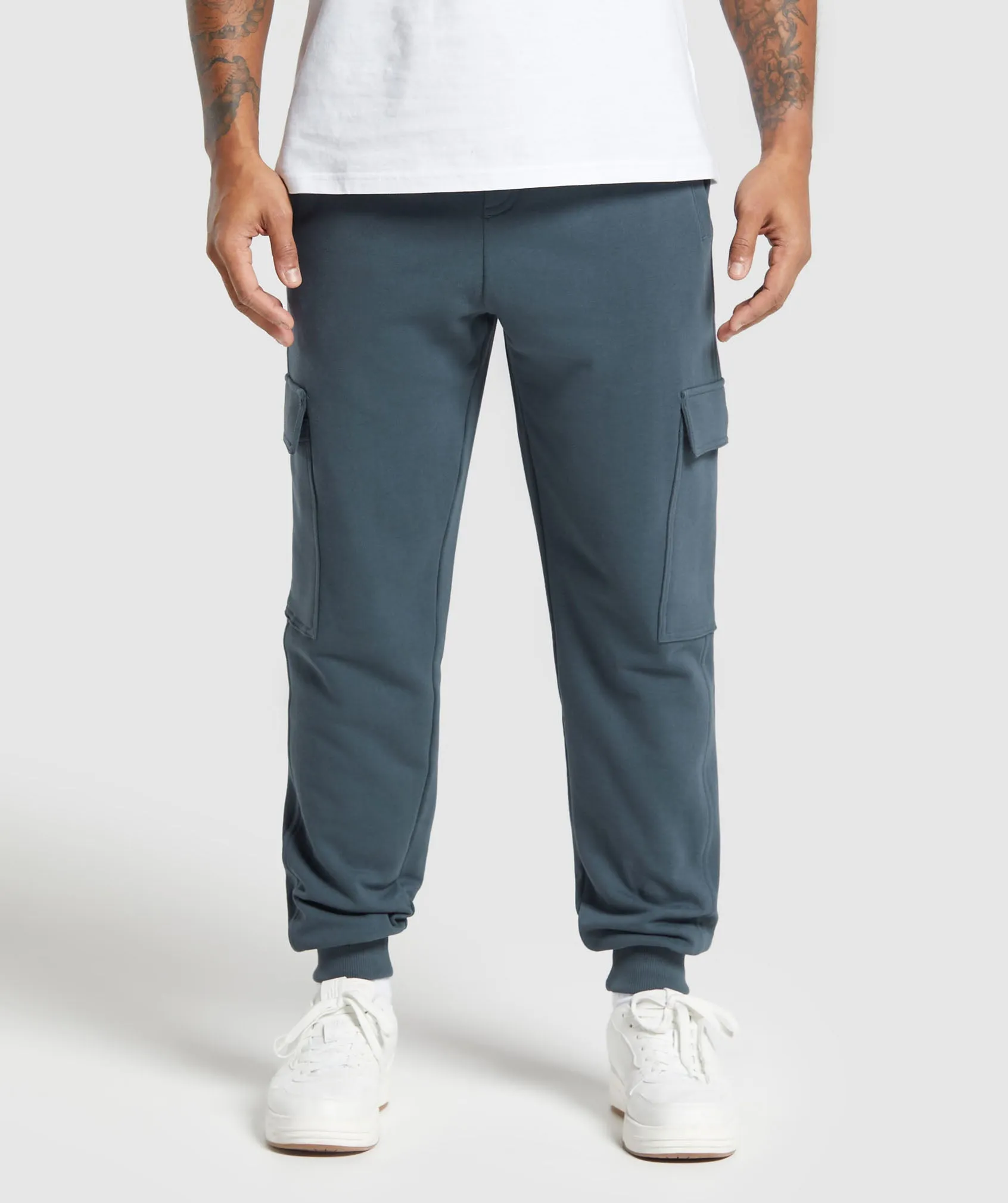 Gymshark Rest Day Essentials Cargo Joggers - Titanium Blue