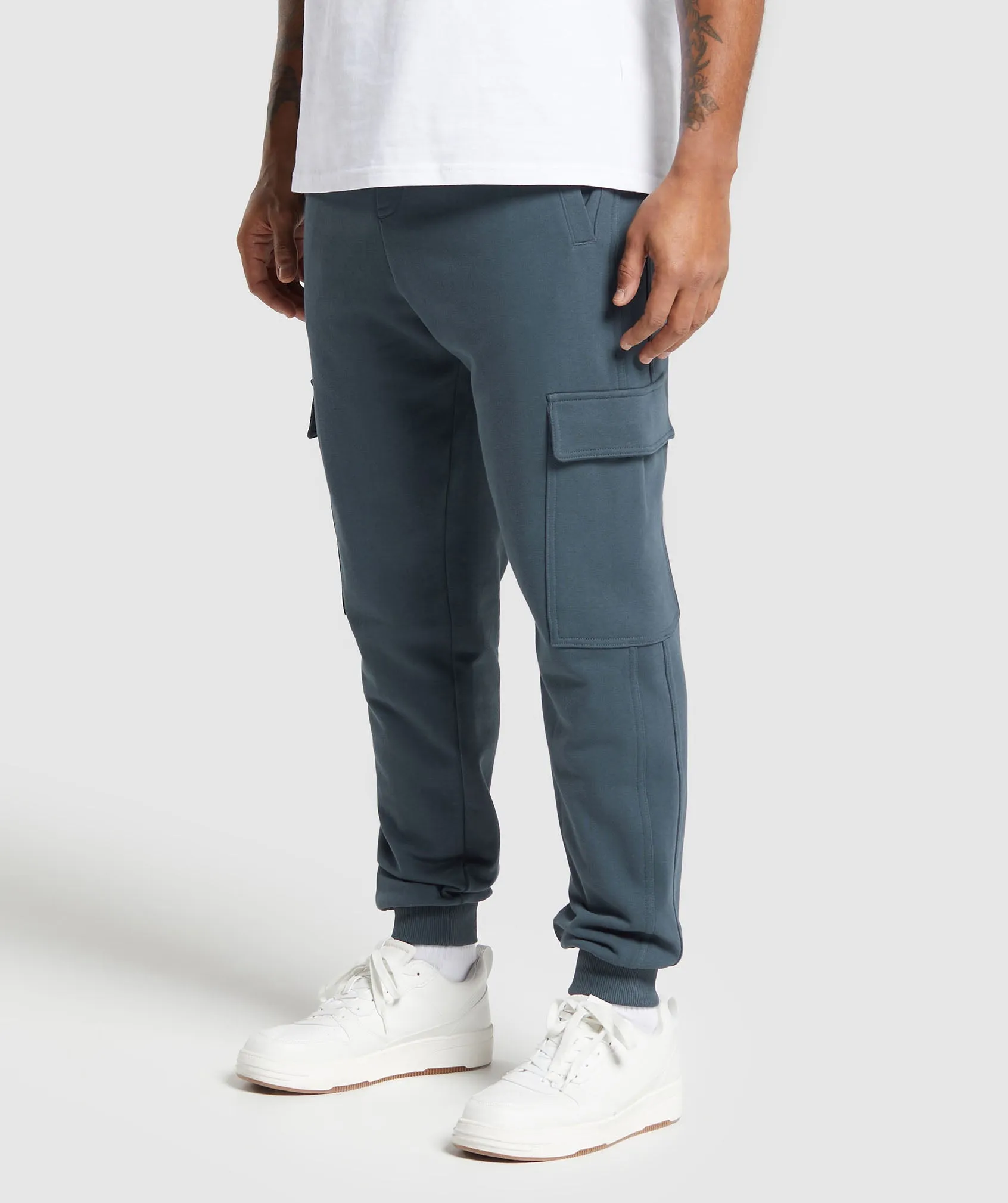 Gymshark Rest Day Essentials Cargo Joggers - Titanium Blue