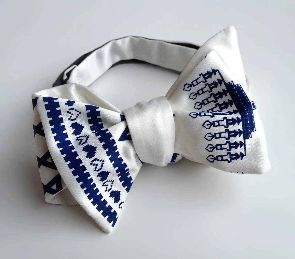 Hanukkah Sweater Bow Tie