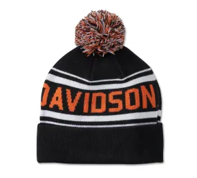 Harley-Davidson Combustion Pom Beanie, Black - 97656-24VM