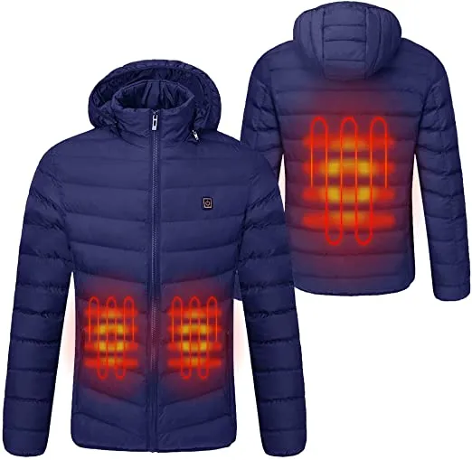 Heated Duck Down Hooded Jacket