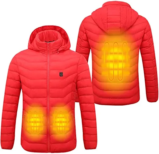 Heated Duck Down Hooded Jacket