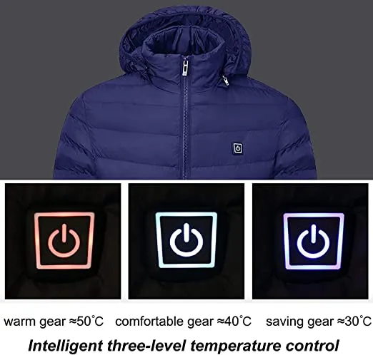 Heated Duck Down Hooded Jacket