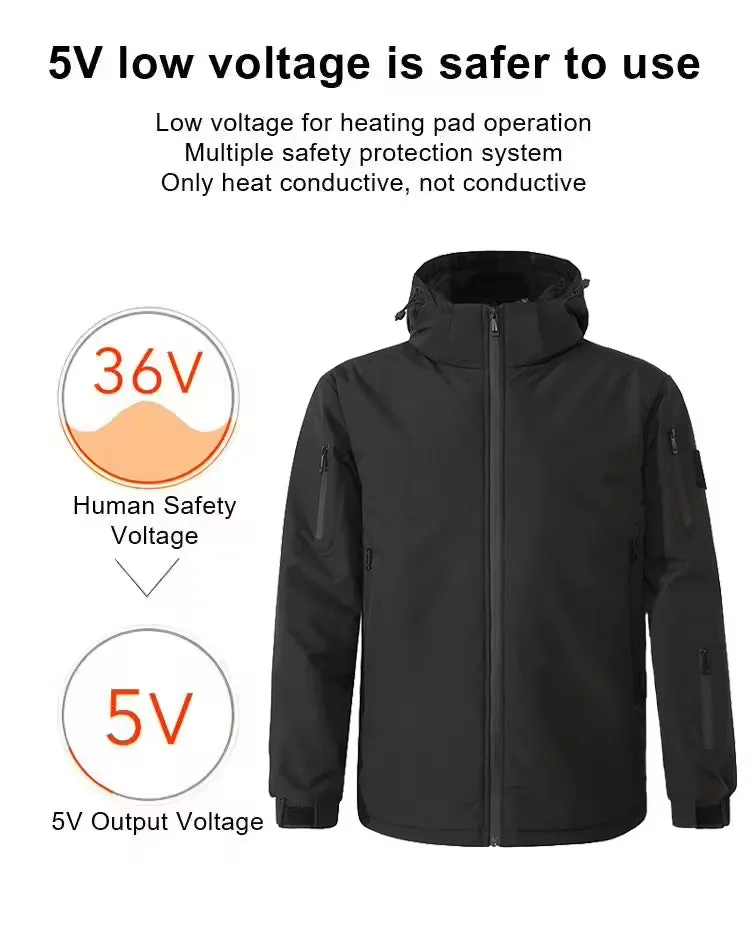 Heated Hooded Hardshell Jacket