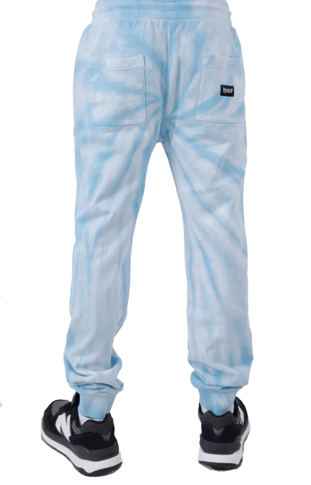 Heavenly Blue Spiral Dye Sweatpants