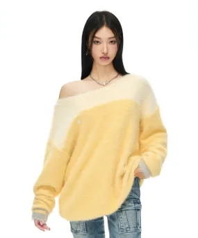 Highlight Off Shoulder Crewneck Sweater