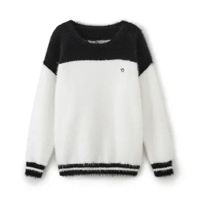 Highlight Off Shoulder Crewneck Sweater