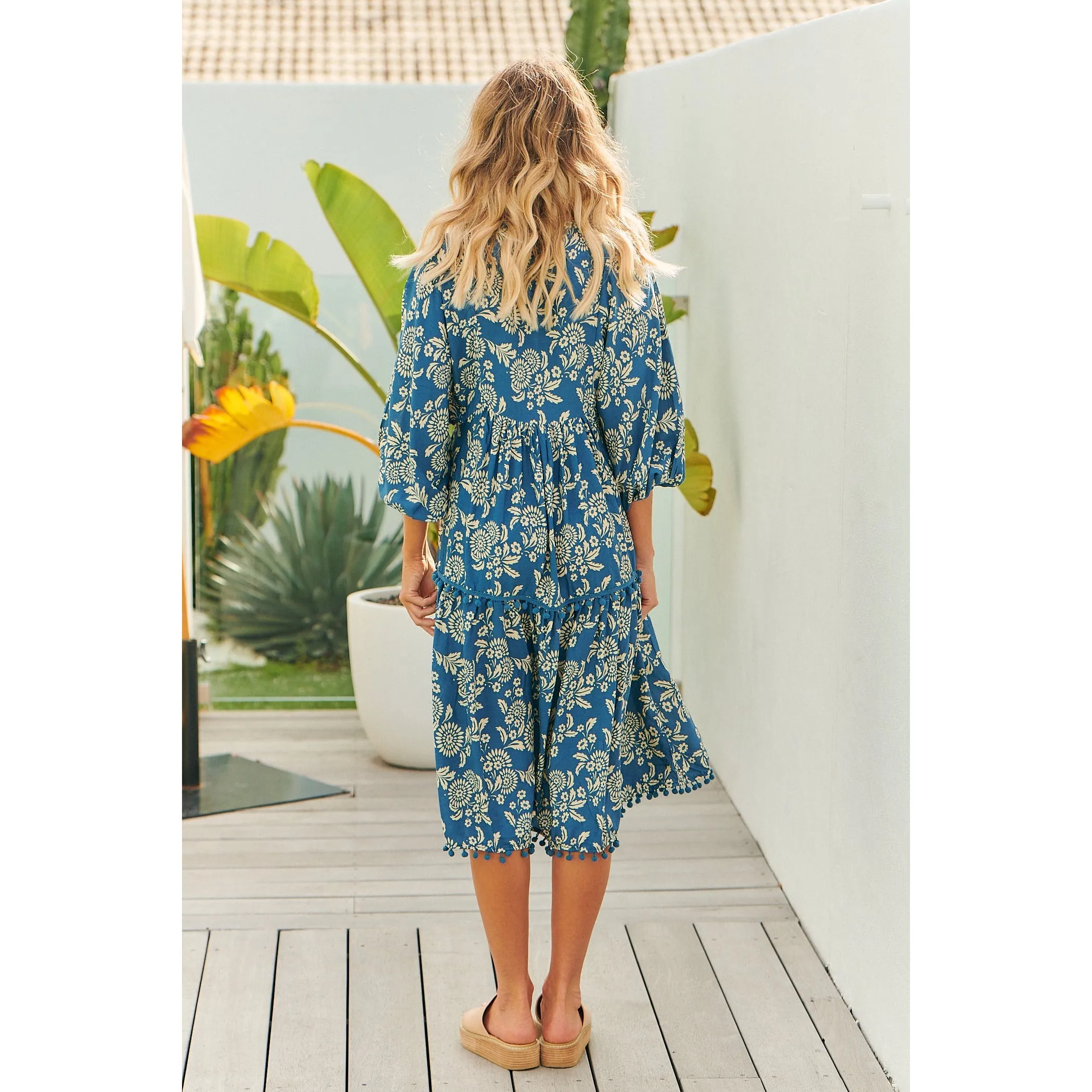 JAASE Day Dream Sea Print Palace Midi Dress