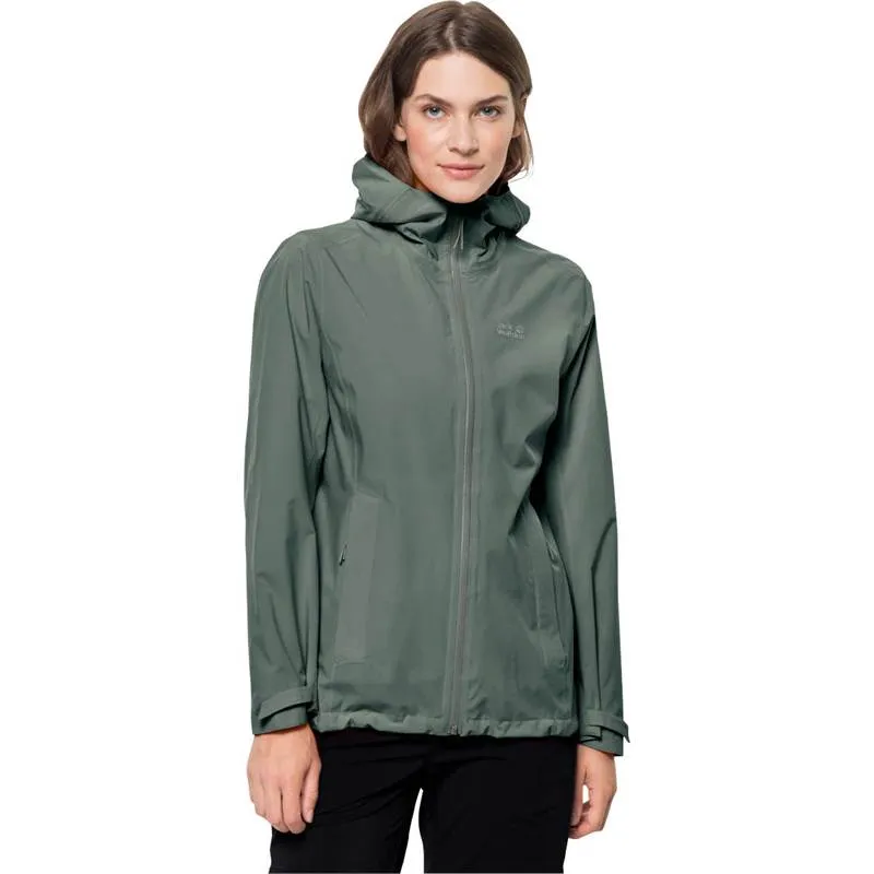 Jack Wolfskin Pack & Go Shell Women's Jacket - Hedge Green