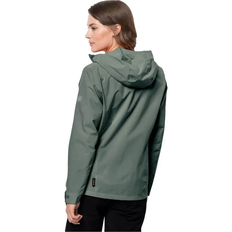 Jack Wolfskin Pack & Go Shell Women's Jacket - Hedge Green