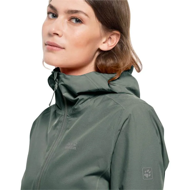 Jack Wolfskin Pack & Go Shell Women's Jacket - Hedge Green