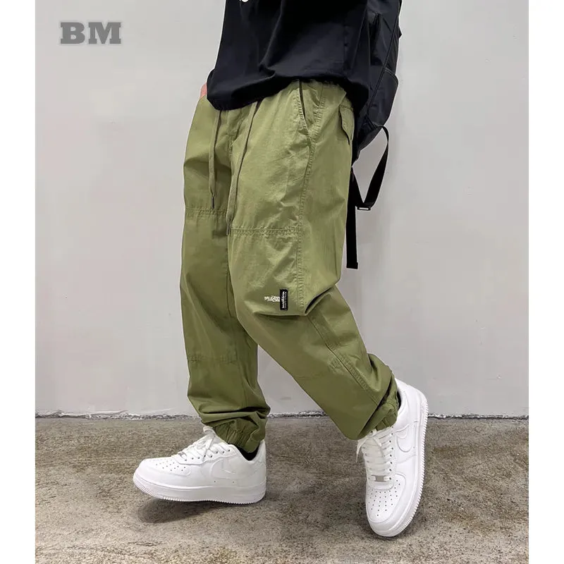 Japanese Streetwear Loose Cargo Pants Men Clothing Sport Jogging Pants