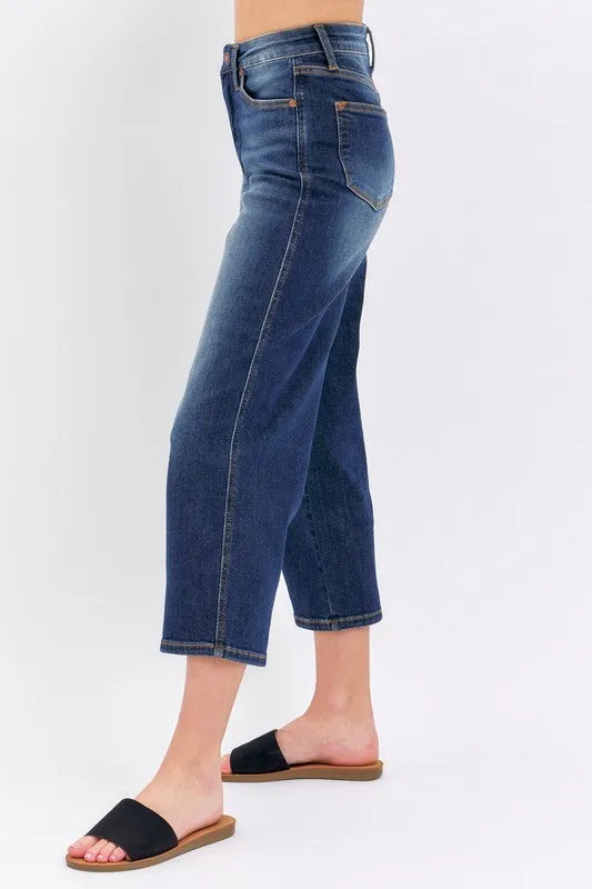 JB131 - TUMMY CONTROL CROP WIDE LEG JEAN